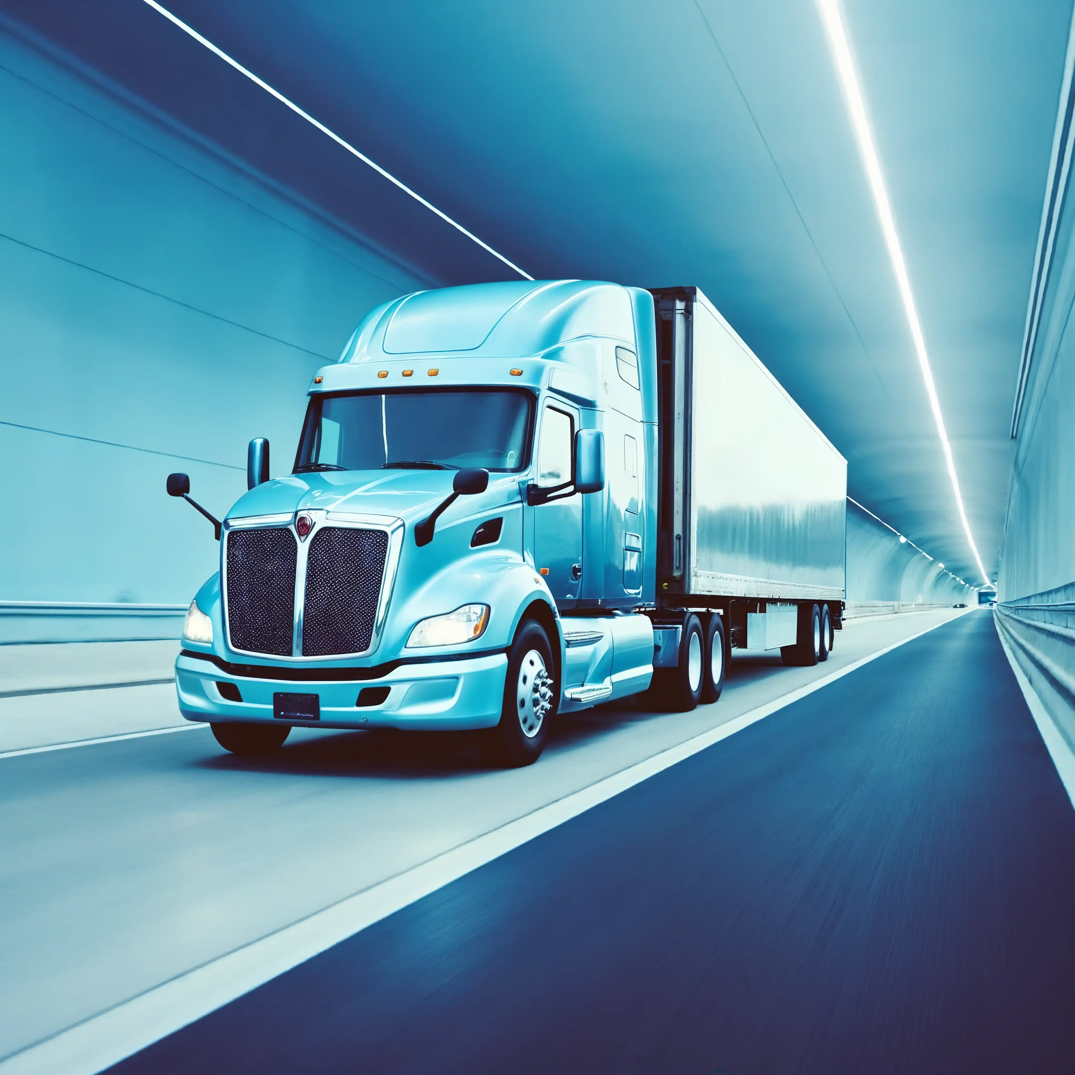 blue-semi-truck-driving-through-tunnel